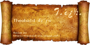 Theobald Örs névjegykártya